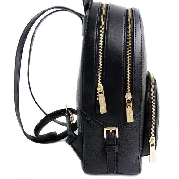 Michael Kors Backpack Bag Jaycee Md Pkt Backpack Leather Black NWT - Picture 6 of 14